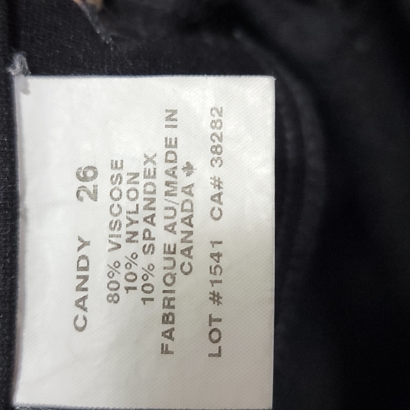 Domino black skinny jeggin , size 26 - Picture 8 of 8